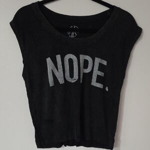 Recycled Karma Black NOPE. Tank - Size M